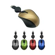 Wired Optical Mouse with Retractable Cable